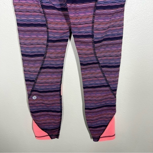 Lululemon Inspire Tight II Leggings Space Dye Twist Naval Blue Very Light Flare - Picture 7 of 9